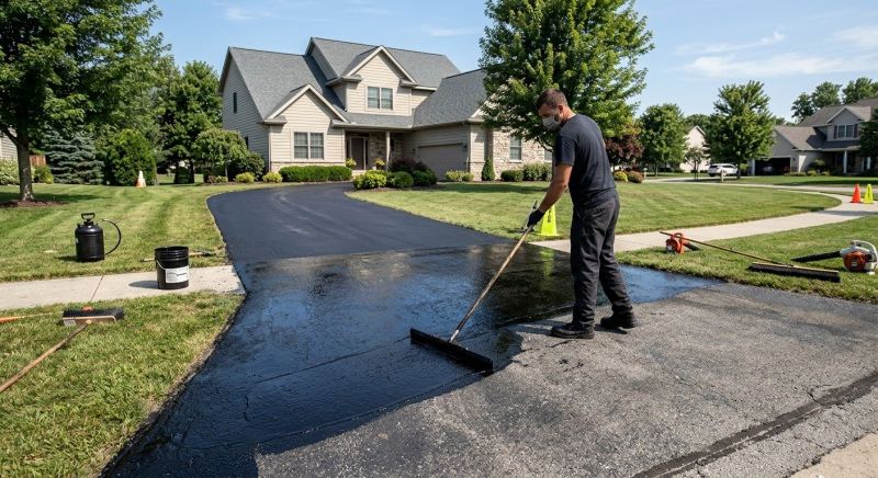 Hot Tar Driveway Sealing in Denver, CO